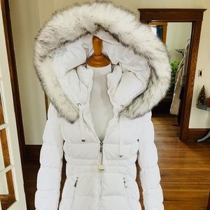 Laundry by Shelli Segal Winter Faux Fur Hooded Puffer Jacket Size Large NWOT